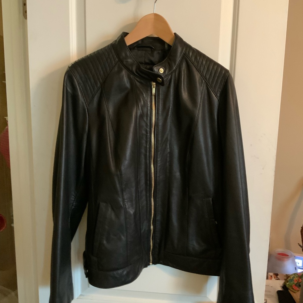 Black 100% Lambskin Leather jacket